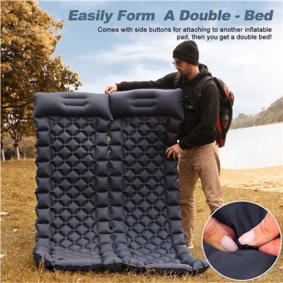 Sleeping Pad - Ultralight Inflatable Sleeping Mat with Built-in Foot Pump - Picture 5 of 7